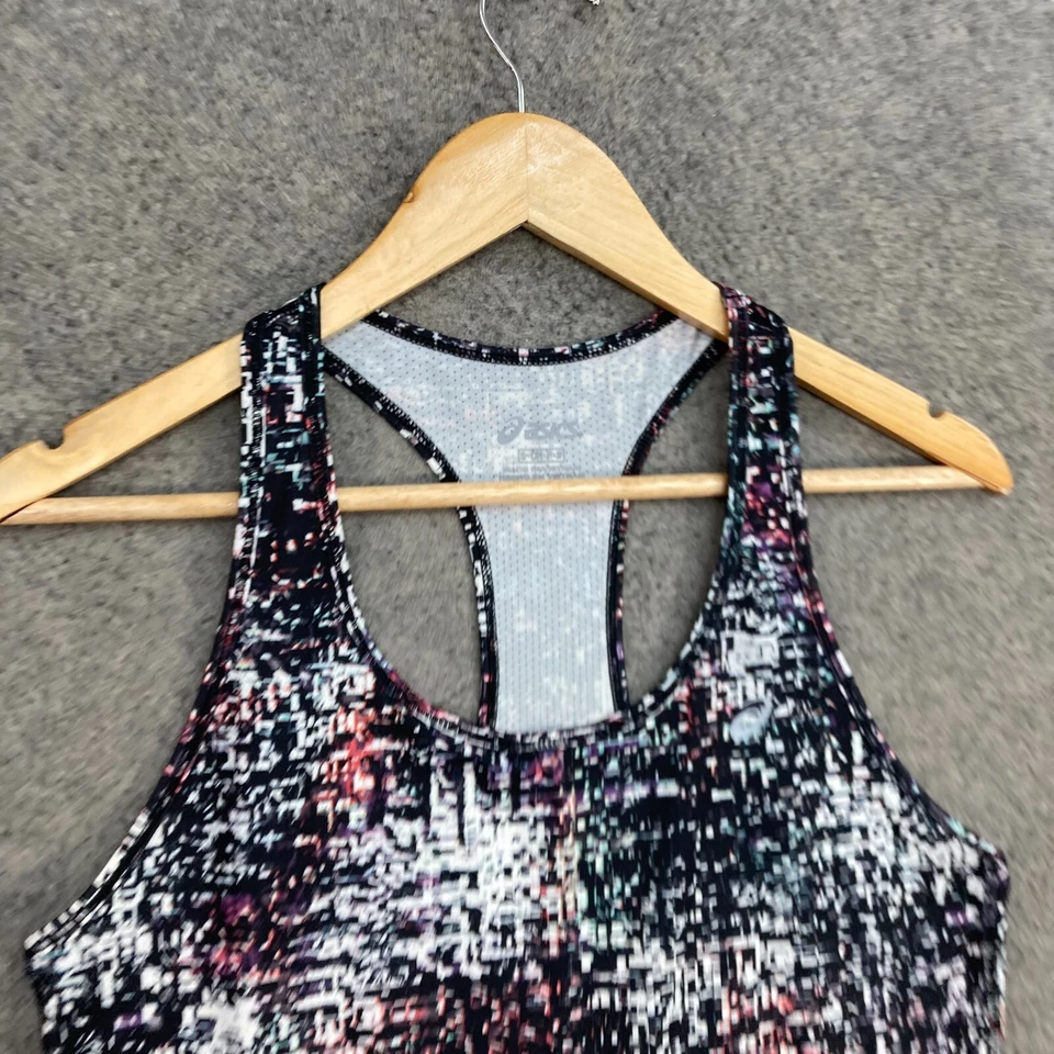 Camiseta sin mangas Asics para mujer pequeña multicolor sin mangas cuello redondo 39117 Foto 3 de 4