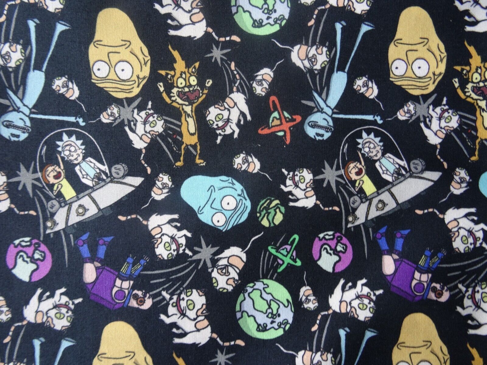 rick and morty fabric 100% Cotton 55 inch width by the half yard