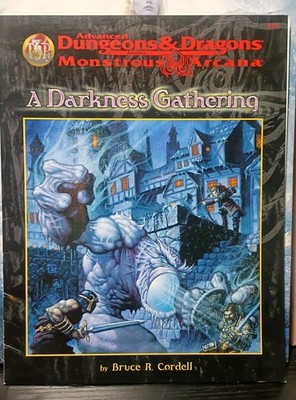 Advanced D&D 2nd Edition Dungeon Module A DARKNESS GATHERING Monstrous Arcana .