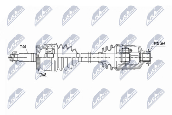 Nty Antriebswelle NPW-HY-643 FüR Hyundai Kia-image