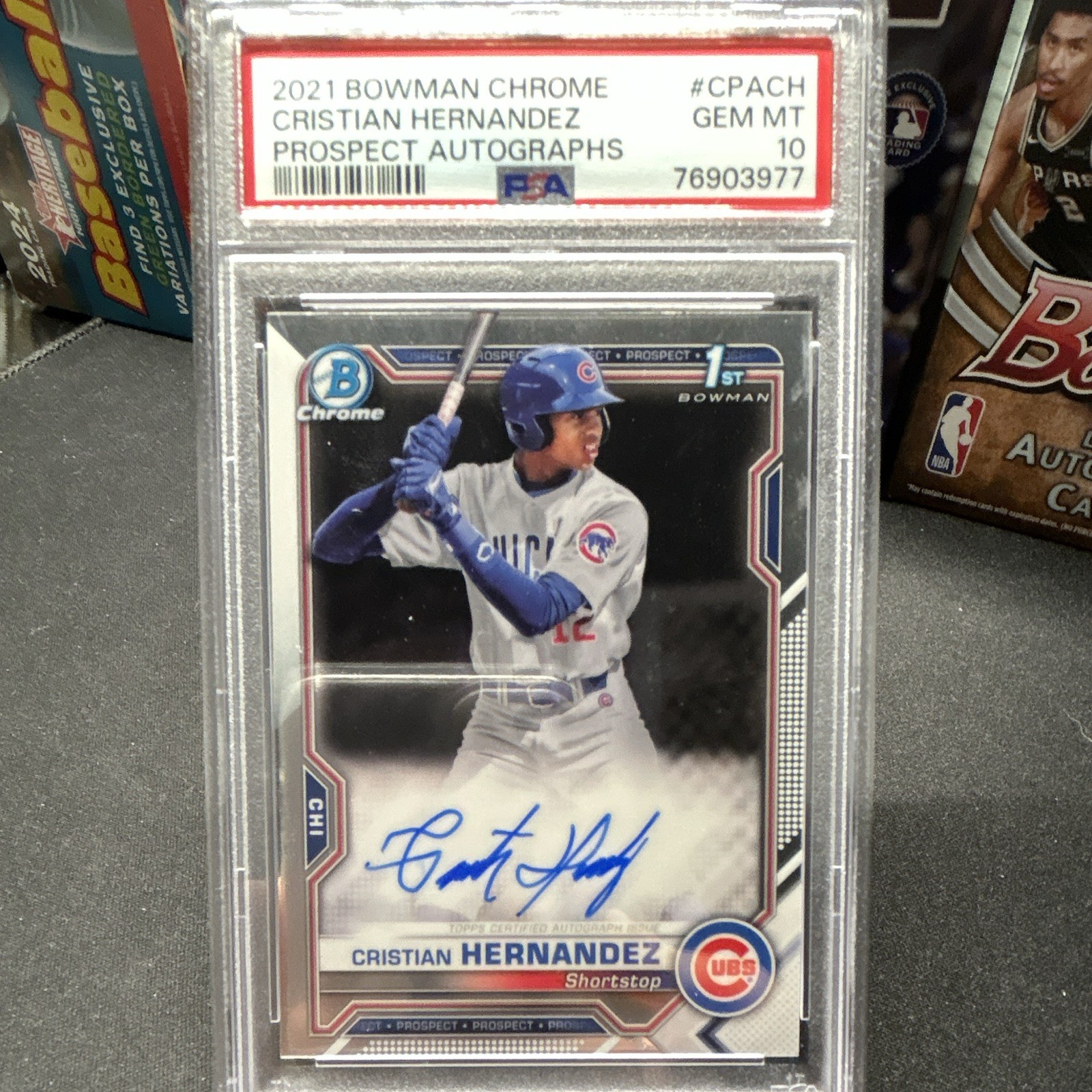 Topps 2021 Bowman Chrome Prospect Autographs 1st Bowman PSA 10 CPA-CH Cubs