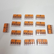  LOT OF 14 WAGO LEVER NUTS 221-615