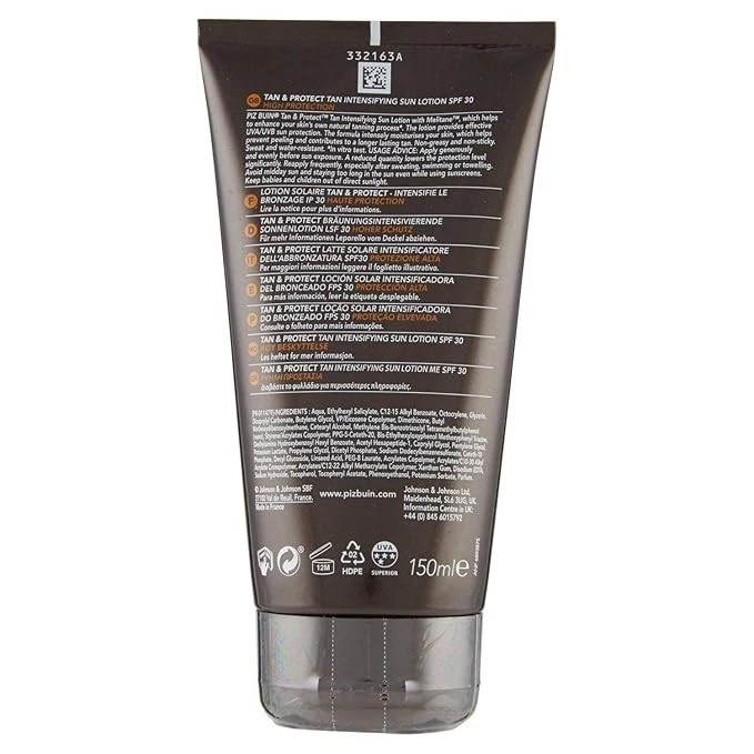 Loção solar intensificadora bronzeada e protetora Piz Buin FPS30 150ML - Imagem 2 de 2
