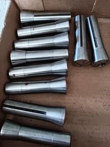 Lot Of 10 Used Assorted R8 Collets/Toolholders - (As Shown) mixed sizes