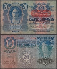 Austria, 20 Kronen, 2.1.1913 (2nd Issue), VF+++, P-14