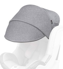 Sun Shade Extender/Auxiliary Canopy for Car Seat Black Grey