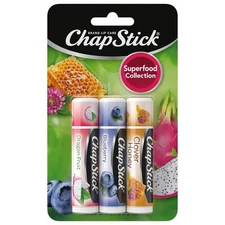 ChapStick Lip Balm, Superfood Collection 3-Pack – Dragon Fruit, white 