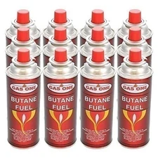 GASONE Butane Fuel Canister Safety Release Device 8 Oz ( 12 Pack ) NEW