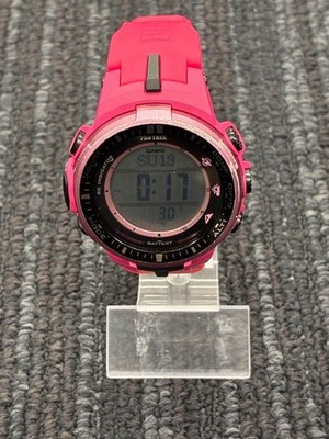 Casio Pro Trek PRW-3000 Digital Watch Pink Used