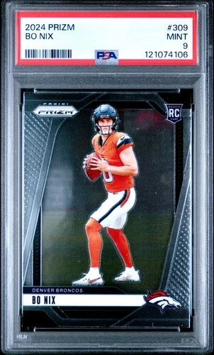2024 PANINI PRIZM #309 BO NIX ROOKIE RC PSA 9