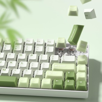 Matcha Green Jelly PBT Keycaps 127 Keys Cherry Profile Translucent Jade MX