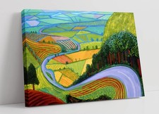GARROWBY HILL, DAVID HOCKNEY - FRAMED CANVAS WALL ARTWORK PICTURE PRINT
