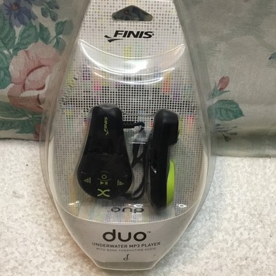 FINIS Duo Underwater MP3 Player - Black/Acid Green, Bone Conduction Audio New