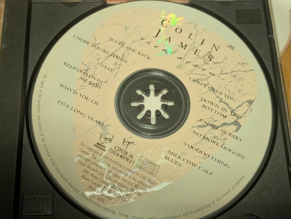 COLIN JAMES: Then Again 1995 A collection of Colin´s Best Blues Just came back - Bild 3 von 4