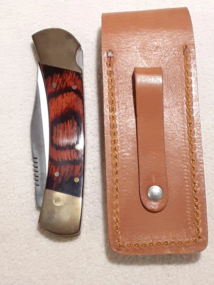 Manijas de latón de madera Sheffield LB con funda de cinturón sin usar Foto 4 de 4