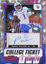 2021 Panini Contenders Draft Picks - Pink Cracked #186 Pooka Williams Jr. /23 NM