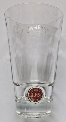 JAMESON Tall 10 oz WHISKEY TUMBLER Embossed Bottom Etched Logo