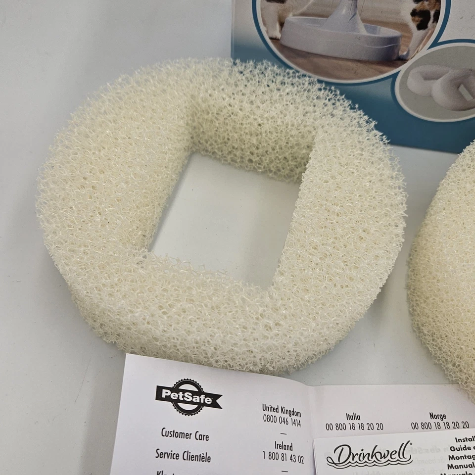 Prefiltros de espuma de repuesto aptos para fuente de plástico Drinkwell 360 para mascotas OEM Foto 3 de 4