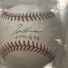 Autographed Baseball Signed with 'CY 4 18 98' Inscription Original