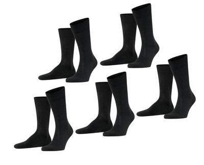 Falke B-Ware 5 Paar Socken Sensitive London Größe 43 - 46 schwarz Strümpfe M162