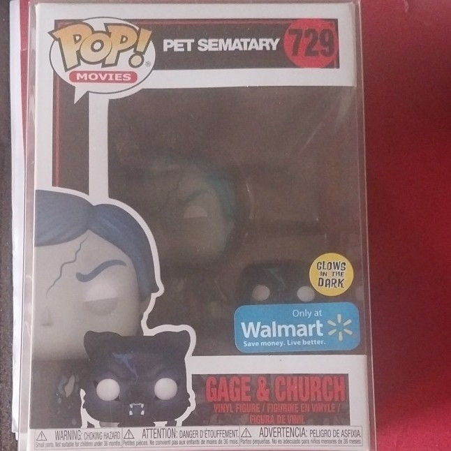 Funko Pop! Movies Pet Sematary Gage & Church #729 Walmart Glow Exclusive