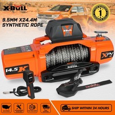 X-BULL 14500LBS Jeep Winch 12V Synthetic Rope Truck Trailer Electric Winch 4WD