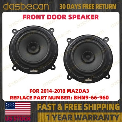 1 Pair Front Door Speaker Loud Audio for Mazda3 2014-2018 BHN9-66-960