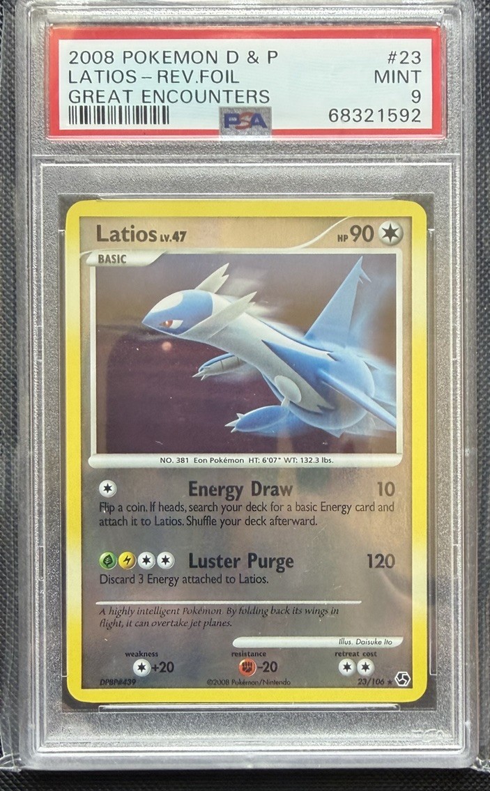 2008 Pokemon Great Encounters Latios 23/106 Reverse Holo PSA 9 Mint English