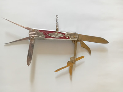 Pocket folding multifunctional knife of the USSR