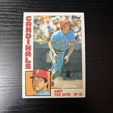 1984 TOPPS 206 ANDY VAN SLYKE ROOKIE CARD. rookie card picture