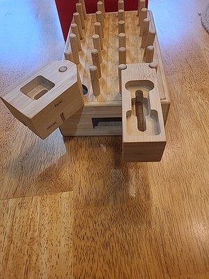 Versatile Bamboo Wood -  Charger organizer/keeper. Used, In Perfect Condition