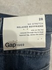 GAP 1969 Relaxed Boyfriend Cuffed Ripped Denim Blue Jeans Size 28 No Stretch — photo 9