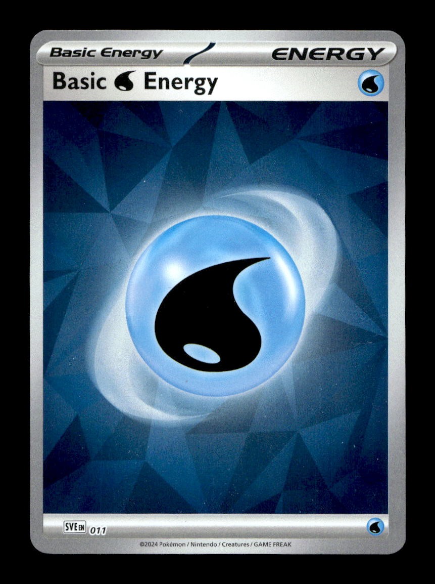Basic Water Energy 011 Common Scarlet & Violet Energies Pokemon Holo Near Mint