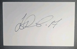 Vladimir Krutov Autographed 3x5 Index Card Vancouver Canucks Russia 