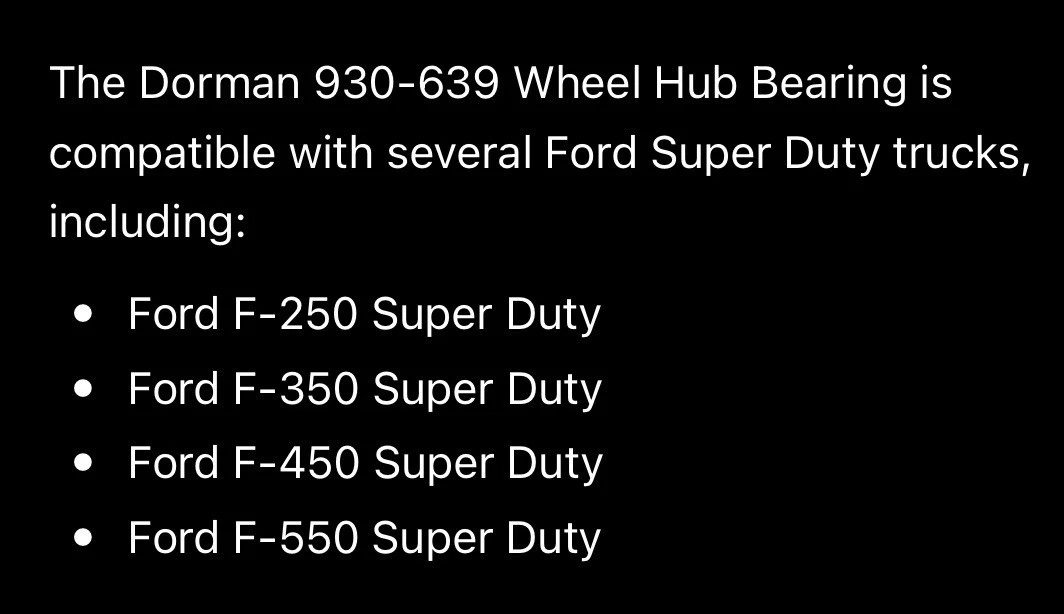 Dorman 930-639 Wheel Hub Bearing photo 3