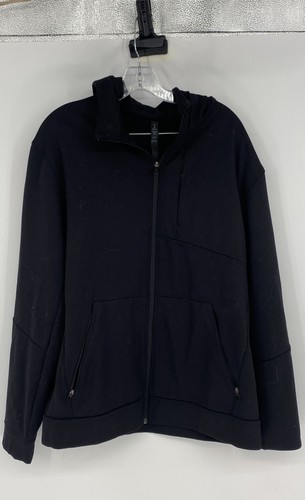 Lululemon Womens Black Long Sleeve Pockets Activewear Full-Zip Hoodie Size XL