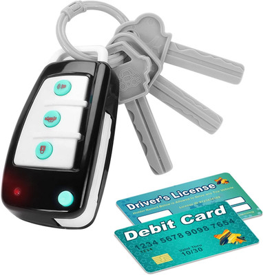 Car Key Playset, Remote Car Key Toy with Light and Sounds, Pretend Play Keys wit