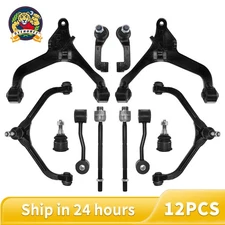Front Upper Lower Control Arms+Tierods Sway Bar Links fit 2002-2004 Jeep Liberty