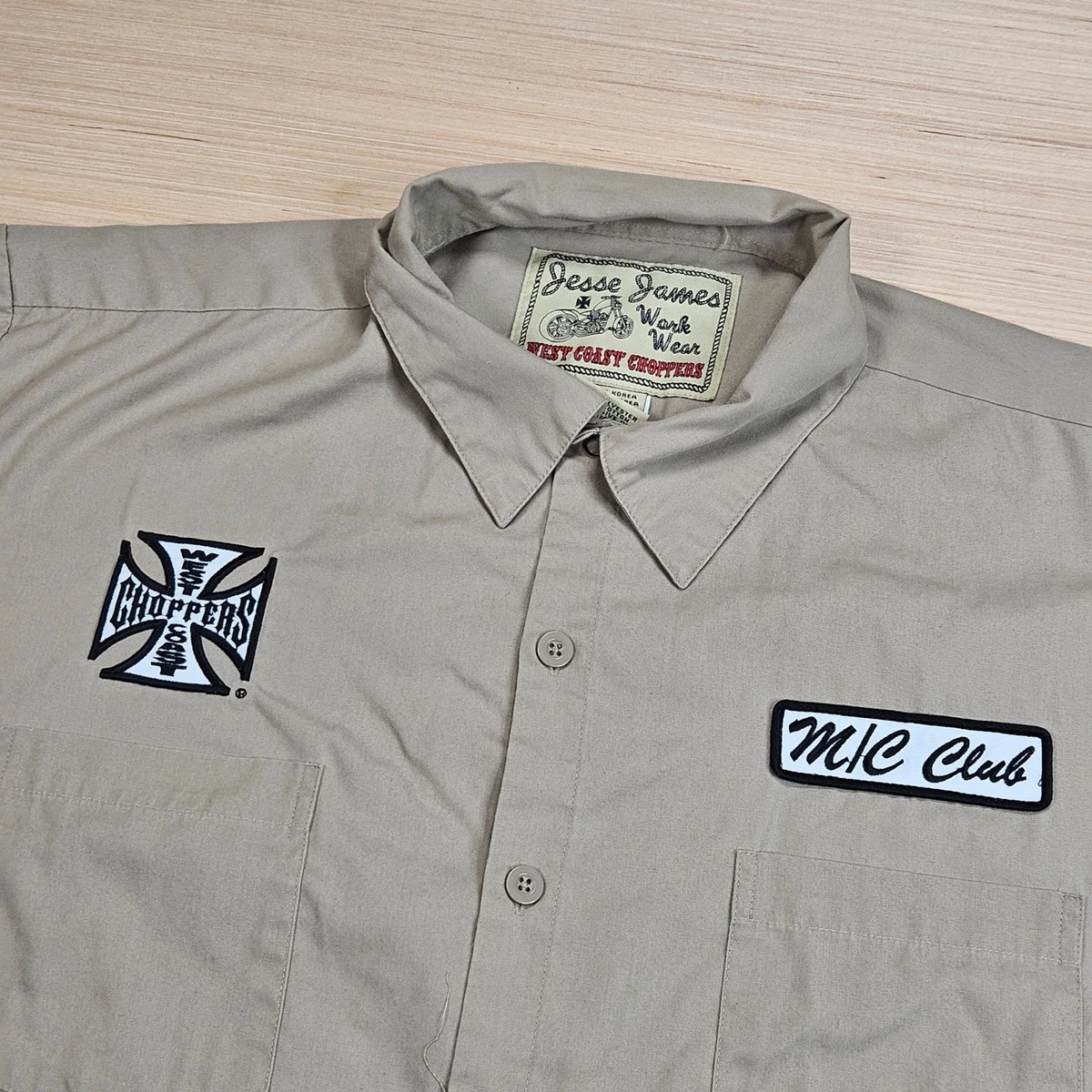 West Coast Choppers Solid Casual Button-Down Shirts for Men for