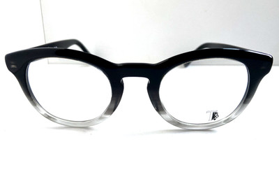 New TOD'S TO 5113 005 47mm Black Gray Ombre Round Men's Women's Eyeglasses Frame