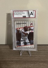 1989 Fleer Update - Charlie Hayes #U-106 (RC) On-Card Auto Phillies CD Cert
