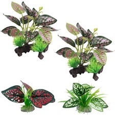 Reptile Artificial Plants Terrarium Plants Decorations Supplies Aquarium Fish...