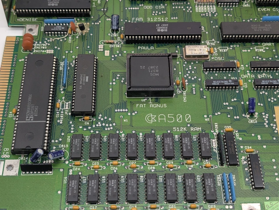 Amiga 500 Mainboard (Rev. 5) Kick 1.2, Bleche -  komplett & 100% OK✔️ - Bild 3 von 4