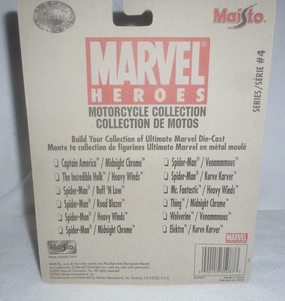 Motocicleta Maisto Capitán América Midnight Cromo Marvel Heroes en paquete Foto 3 de 4