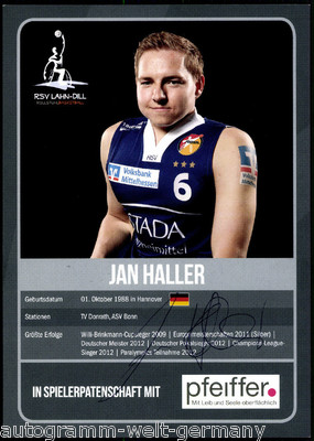Jan Haller RSV Lahn-Dill TOP AK Orig. Sign. Handball +A47710