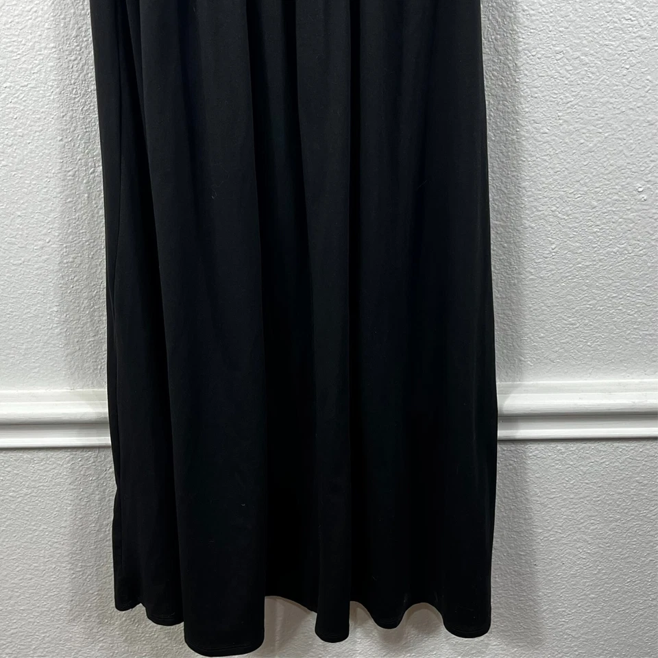 Sexy Camisón Linea Donatella Babydoll Para Mujer Grande Negro Midi Encaje Espalda en T Foto 3 de 4