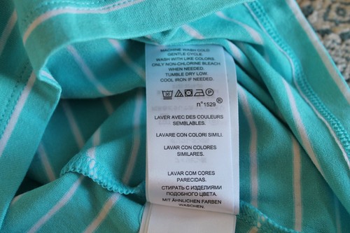$70 NWT Ralph Lauren Women Blue Striped Sleeveless V Neck Blouse T-shirt Size PM - 第 10/11 張圖片