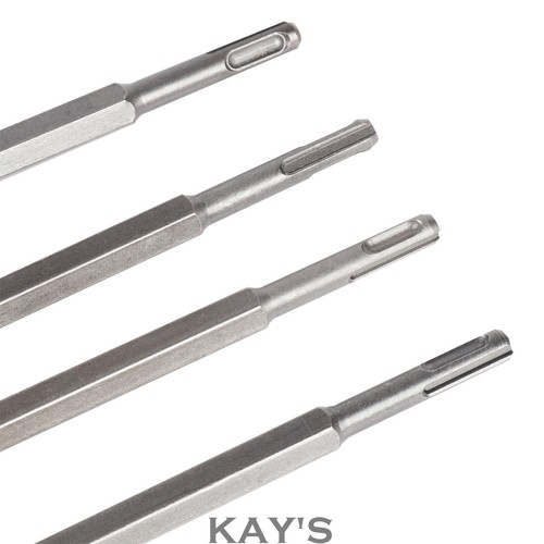 4 PIECE SDS CHISEL SET FOR HAMMER DRILL FLAT POINTED GROOVE GOUGE 250mm MASONRY - Picture 4 of 4