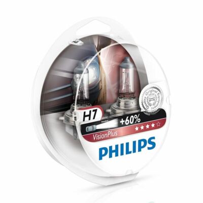 Philips Vision Plus H7 (477) Headlight Bulb 12972VPS2 Twin Pack