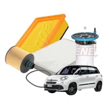 KIT TAGLIANDO COMPLETO FIAT 500 L 1.6 MULTIJET 120CV EURO 6 + 4 FILTRI